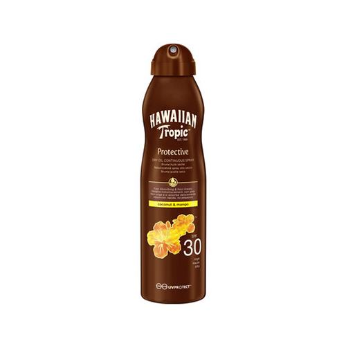 Hawaiian Tropic Protective Dry Oil Coco And Mango Continuous Spray Spf30 180 ml