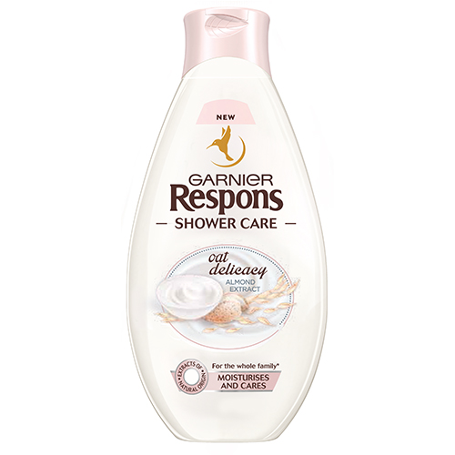 Köp Garnier Respons Shower Gel Oat Cream & White Almond Milk hos HARMONIQ