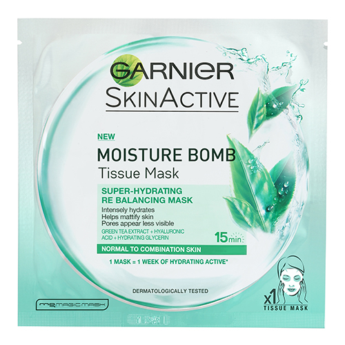 Garnier Skin Active Face Moisture Bomb Tissue Mask (Green)