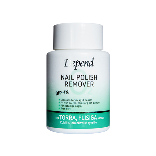 Depend O2 Nail Polish Remover Dip In För Torra Flisiga Naglar Grön 75 ml