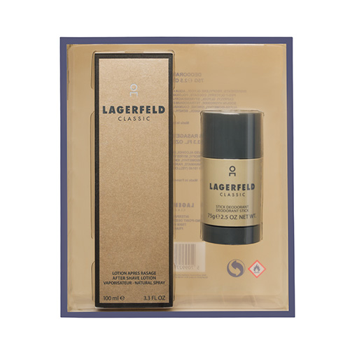 Karl Lagerfeld Classic After Shave 100Ml Med Deostick 75G Giftset