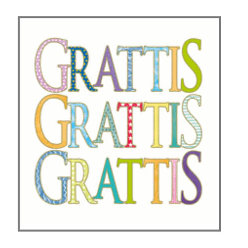 Pictura Hälsningskort Grattis Tre Grattis
