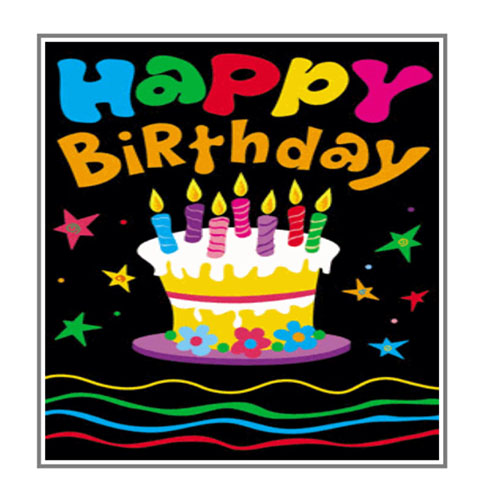 Pictura Hälsningskort Grattis Happy Birthdaytårta