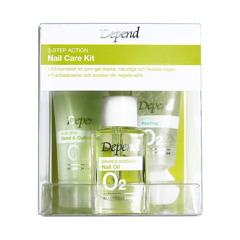 Depend O2 3 Step Action Nail Care Kit 11 ml