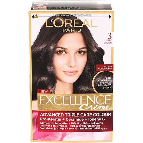 Loreal Paris Excellence Mörkbrun 3 170 ml