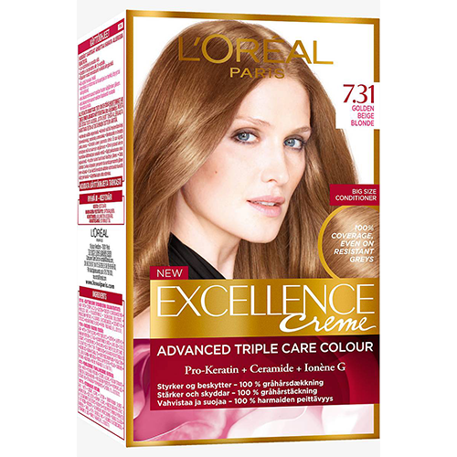 Loreal Paris Excellence 170 ml 7.31 Guldblond Ask