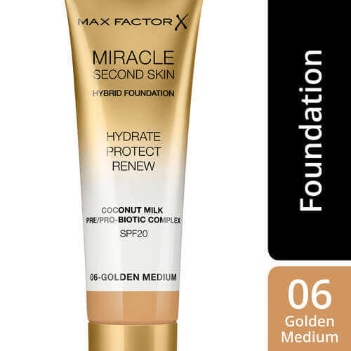 Max Factor Miracle Second Skin Foundation Gold Medium 006 33 ml