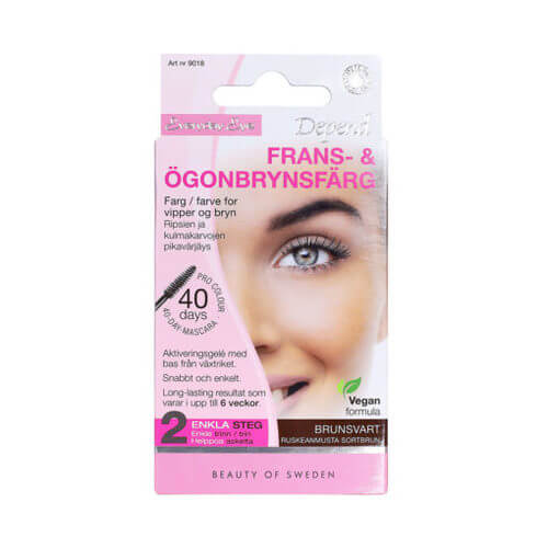 Depend Everyday Eye Frans Och Ögonbrynsfärg Brunsvart